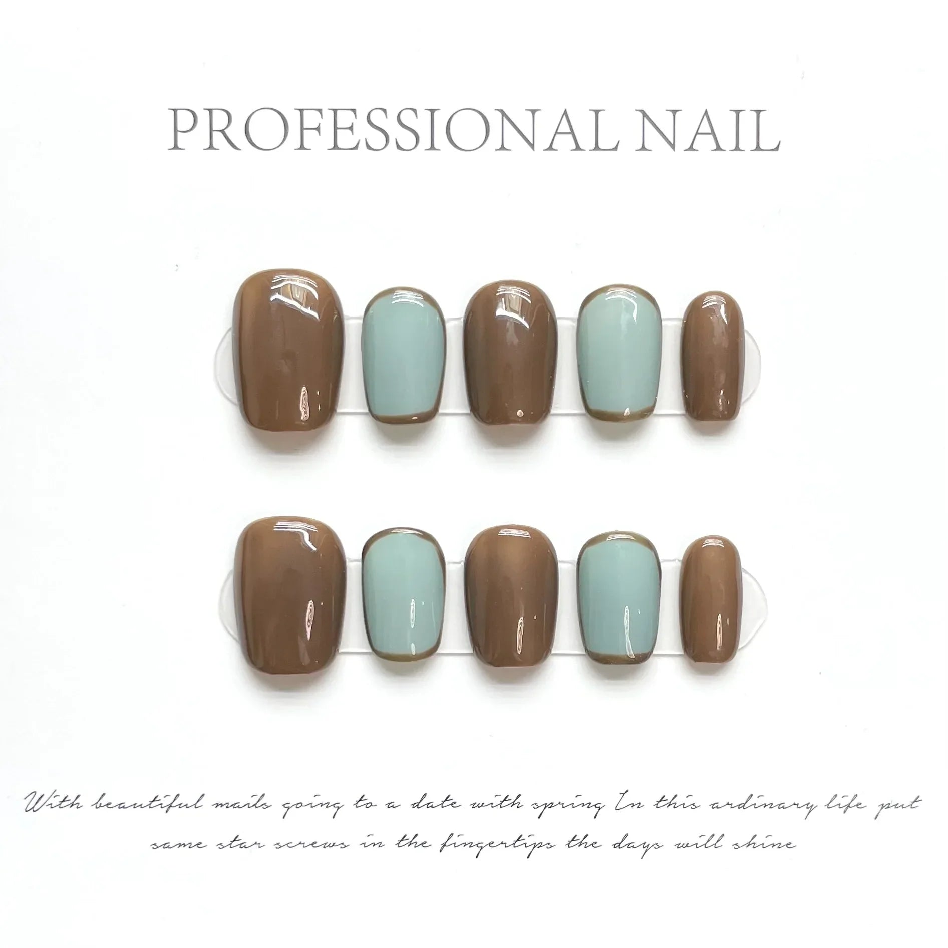 10Pcs Short Handmade Grey Press On Nails Simple Korea Decoration  Fake Nail Full Cover Artificial Manicuree Wearable Nail Tips -  - DYAVOR® 