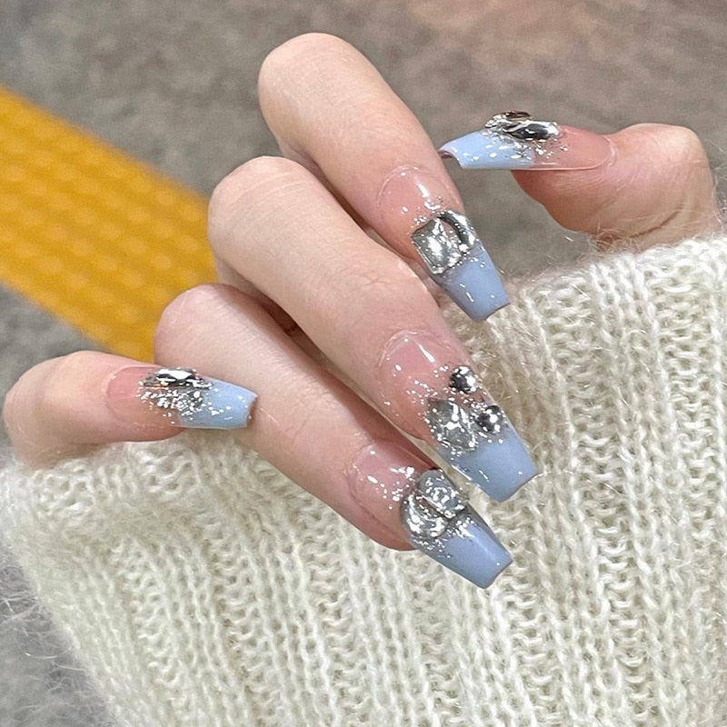  Clear Sparkly Press On Nails -  - DYAVOR® 