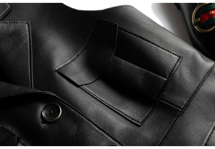  Genuine Leather Sleeveless Jacket - Jacket - DYAVOR® 