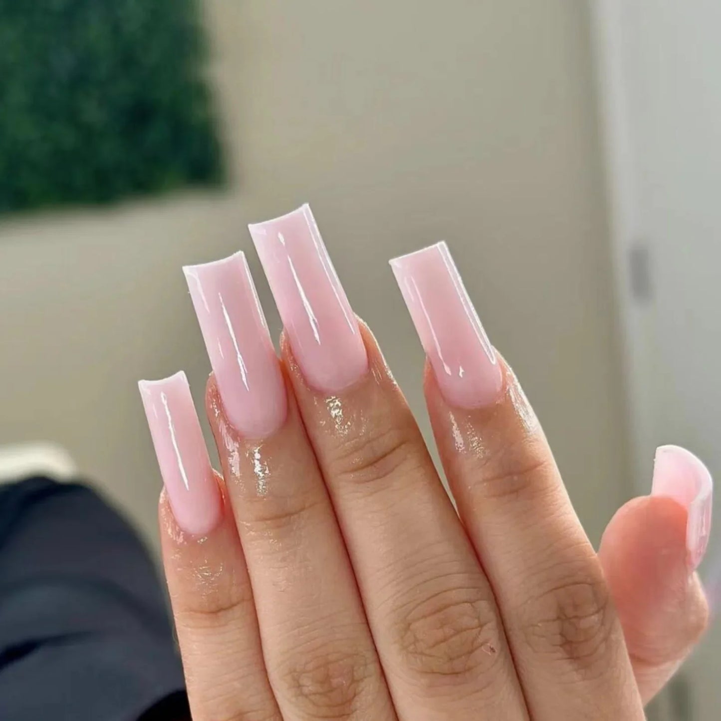 wearable full cover long ballet French coffin white False Nails with glue matte red black pink white artificial nails press on