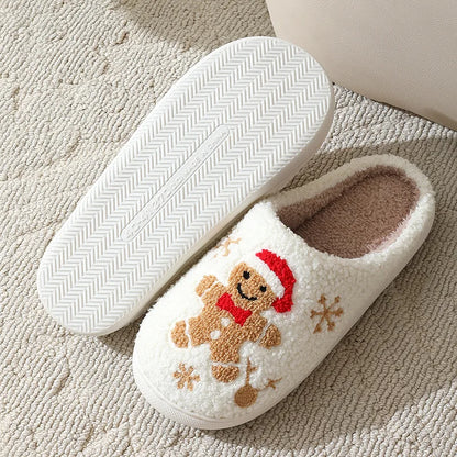 Christmas Slippers Cute Women Winter 2025 Warm Soft Sole