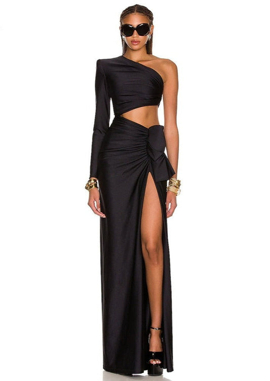  Black Cutouts Maxi Dress -  - DYAVOR® 