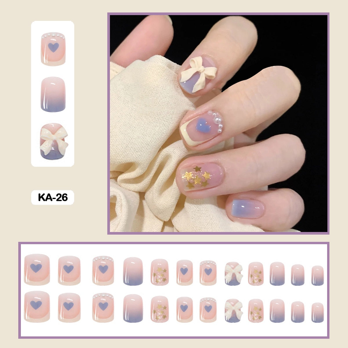  Coquette Press On Nails -  - DYAVOR® 