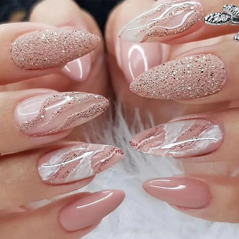 Almond Press On Nails