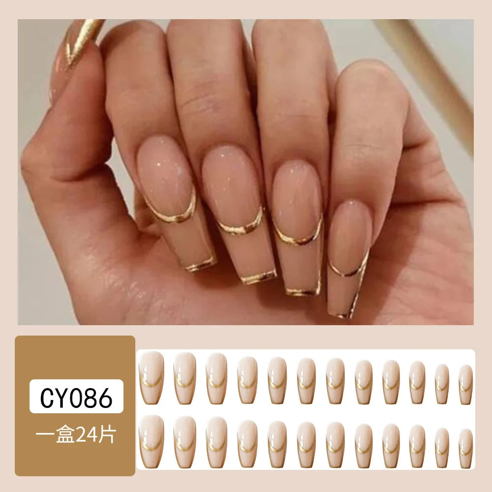  Handmade Soft Gel Diamond Fake Nails 24Pcs Clear Boxed Full Cover Crystal Nail Tips Easy to Press On Nails Soft Gel False Tips -  - DYAVOR® 