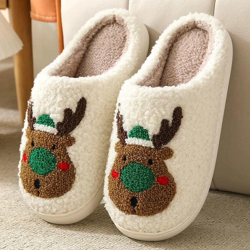 Christmas Slippers Cute Women Winter 2025 Warm Soft Sole