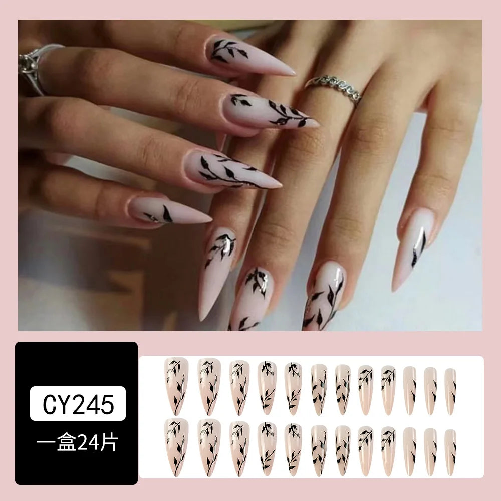  Handmade Soft Gel Diamond Fake Nails 24Pcs Clear Boxed Full Cover Crystal Nail Tips Easy to Press On Nails Soft Gel False Tips -  - DYAVOR® 