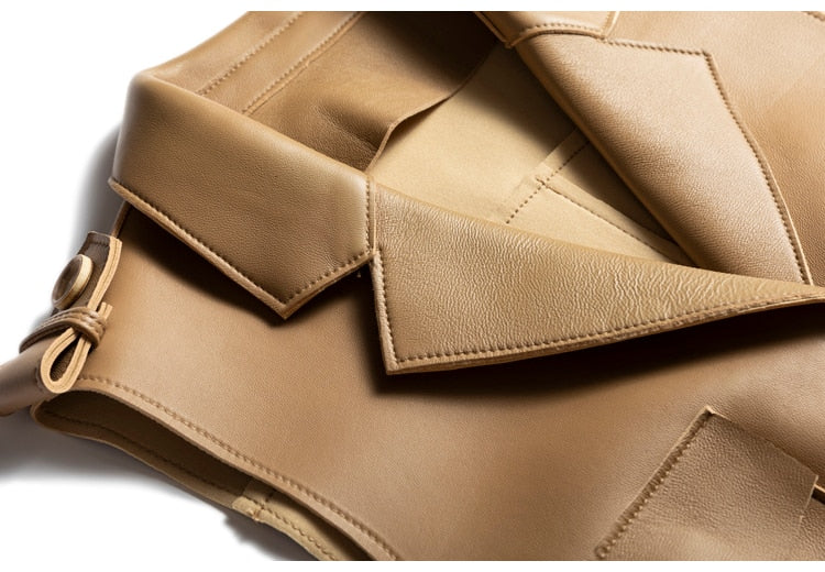 Genuine Leather Sleeveless Jacket - Jacket - DYAVOR® 