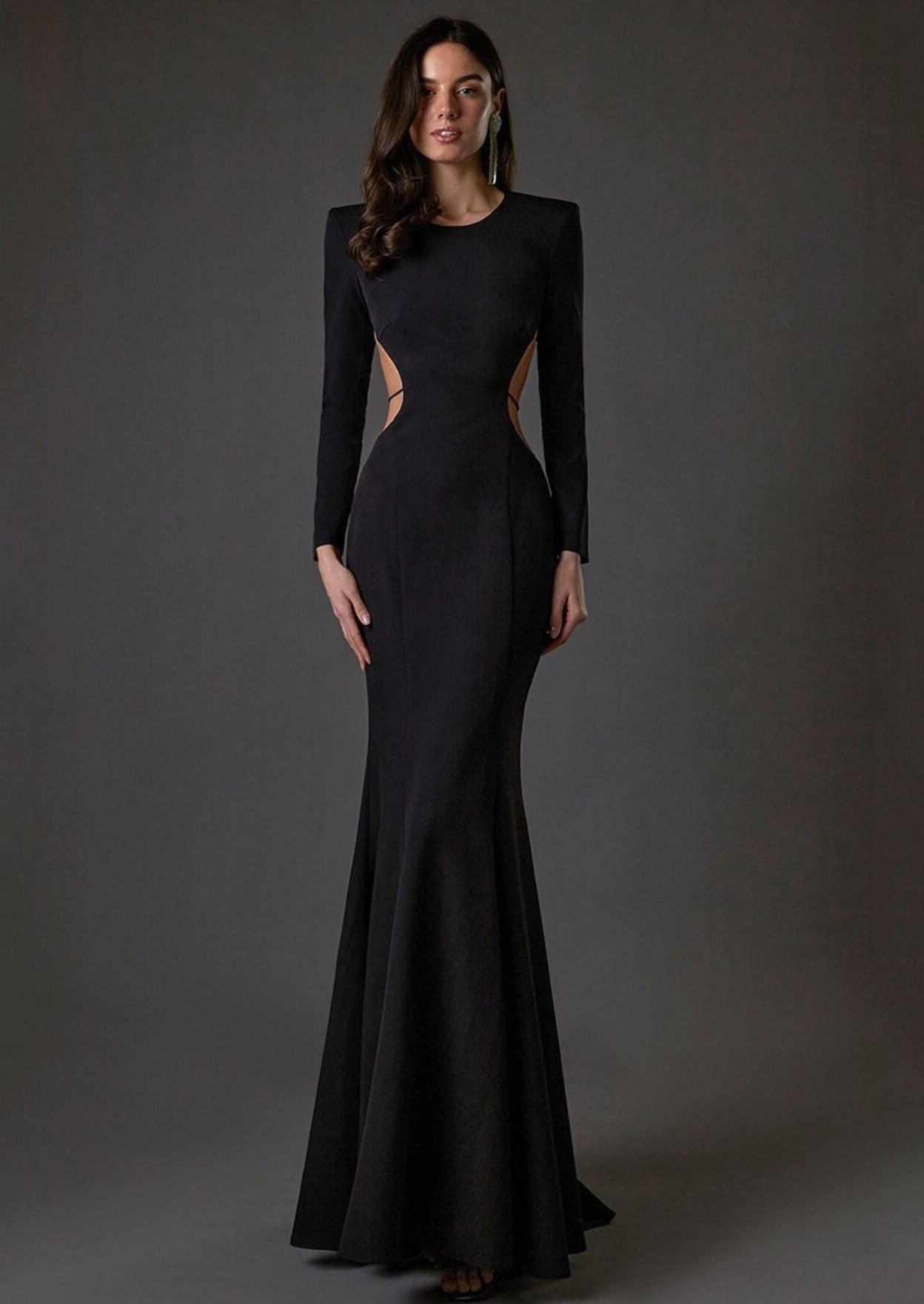  Black Open Back Maxi Dress -  - DYAVOR® 