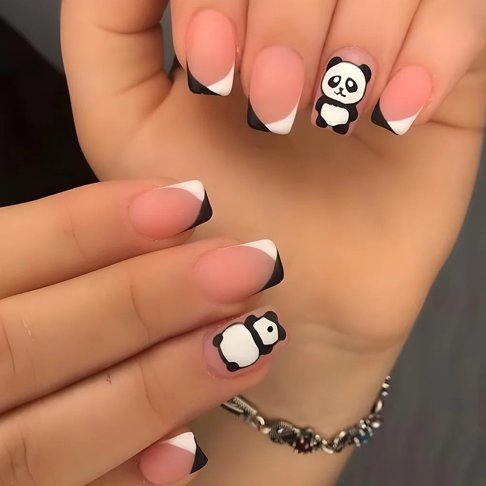  Red Spider Printed False Nail Halloween Nail Art Decor Press on Nails for Girl Gifts Short Round Cool y2k Style Fake Nail Tips -  - DYAVOR® 