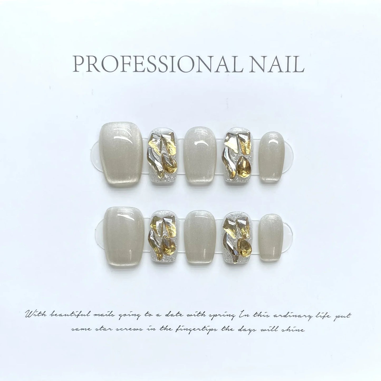  10Pcs Short Press On Nails Ceramic White Cat Eyes False Nails With Dog Bow Knot Pattern Design Full Cover Wearable Fake Nails -  - DYAVOR® 