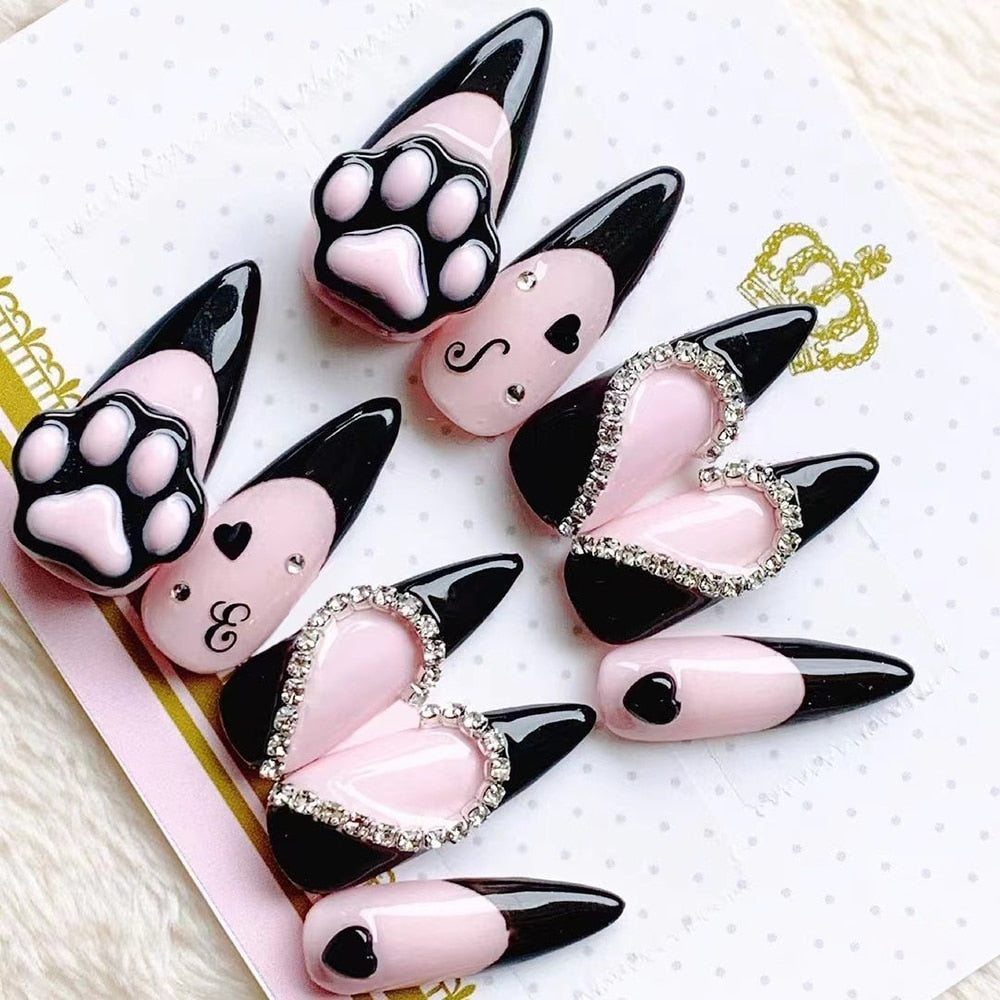  Kitty Paw Press On Nails -  - DYAVOR® 