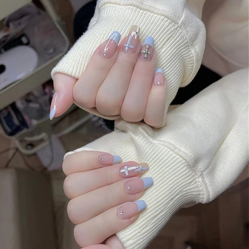  Clear Sparkly Press On Nails -  - DYAVOR® 