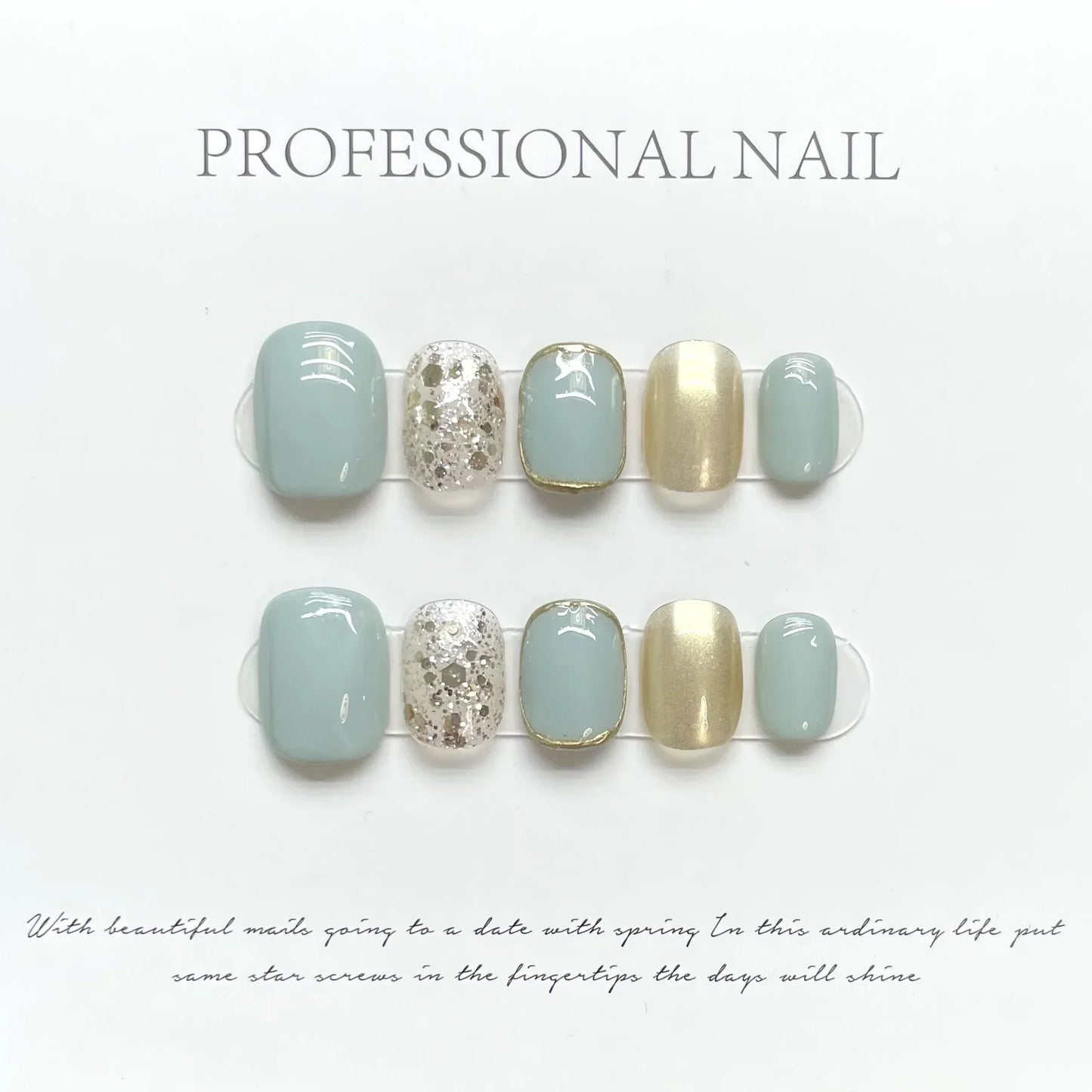  10Pcs Short Handmade Grey Press On Nails Simple Korea Decoration  Fake Nail Full Cover Artificial Manicuree Wearable Nail Tips -  - DYAVOR® 