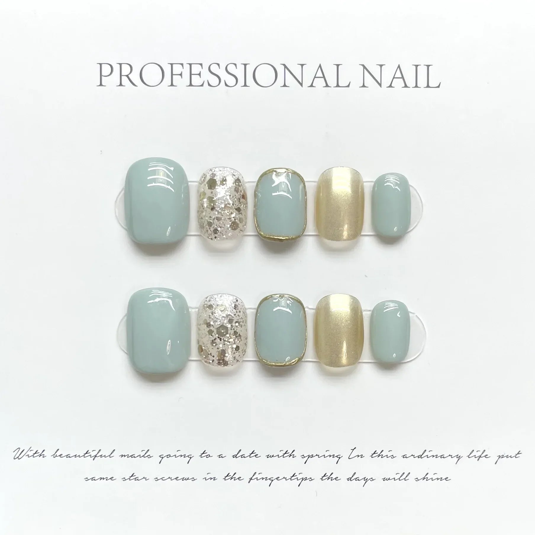  10Pcs Short Handmade Grey Press On Nails Simple Korea Decoration  Fake Nail Full Cover Artificial Manicuree Wearable Nail Tips -  - DYAVOR® 