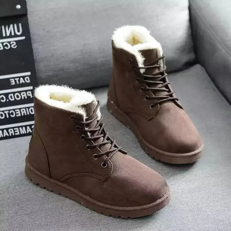 Thickened Cotton Fleece Winter Boots Casual Short Tube Comfortable Warm Snow Boots Women