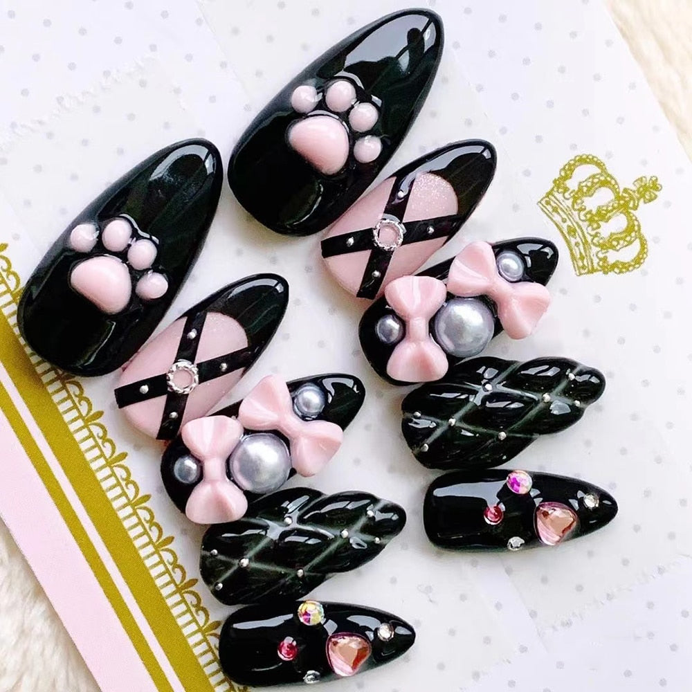  Kitty Paw Press On Nails -  - DYAVOR® 