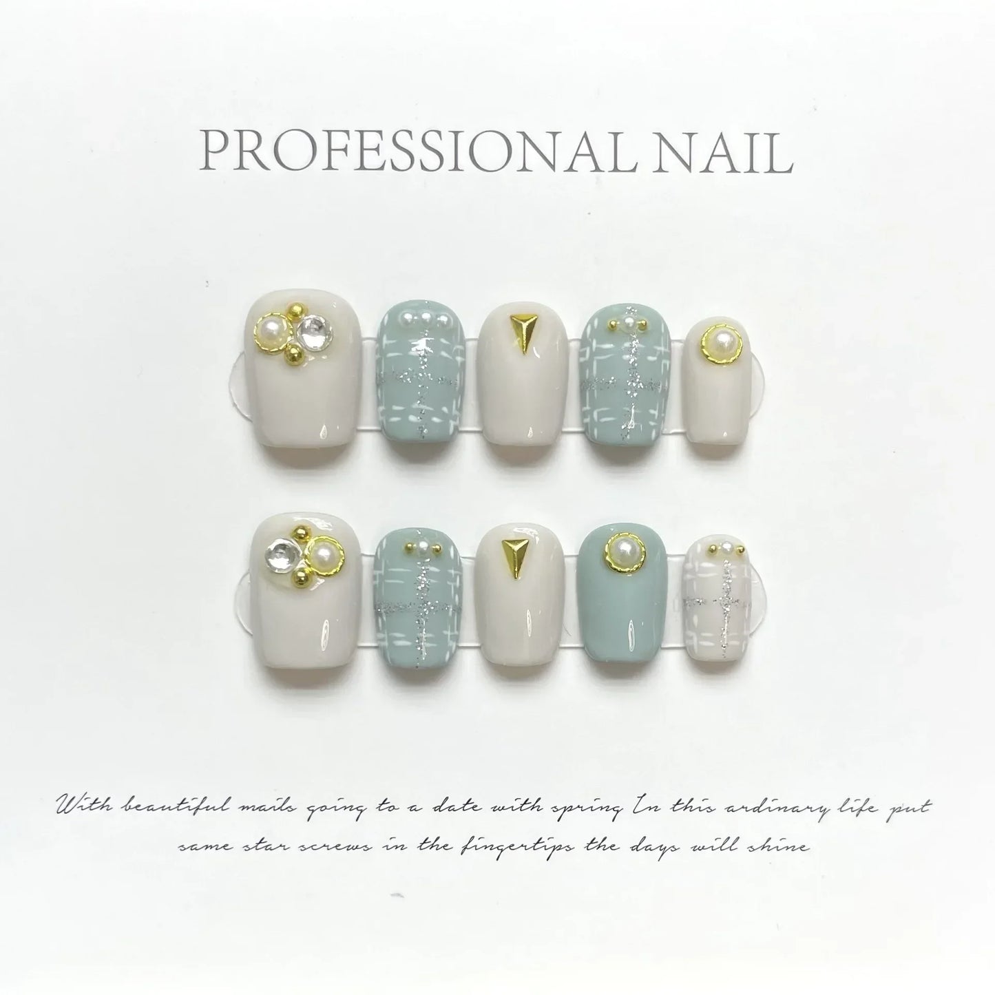  10Pcs Short Handmade Grey Press On Nails Simple Korea Decoration  Fake Nail Full Cover Artificial Manicuree Wearable Nail Tips -  - DYAVOR® 