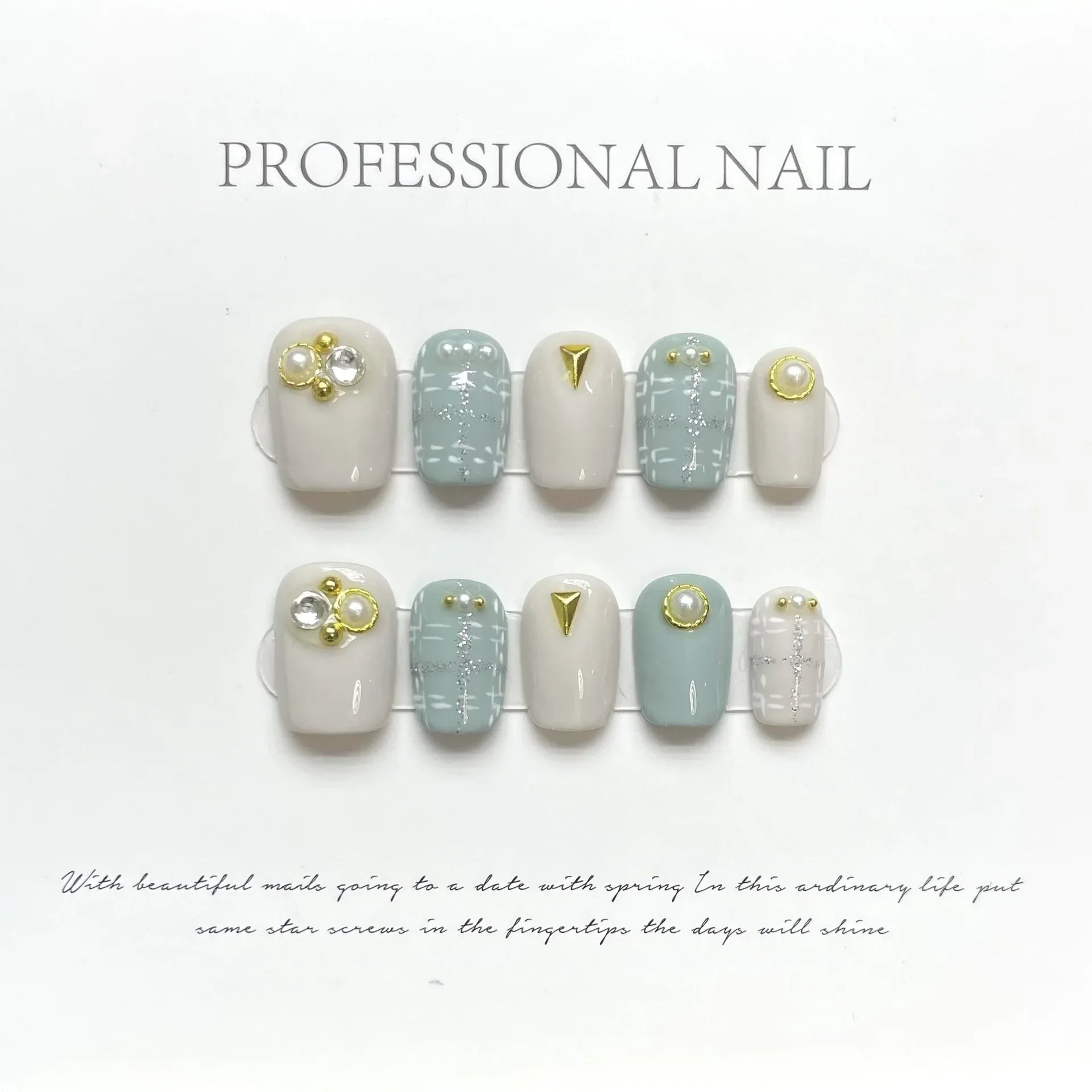  10Pcs Short Handmade Grey Press On Nails Simple Korea Decoration  Fake Nail Full Cover Artificial Manicuree Wearable Nail Tips -  - DYAVOR® 