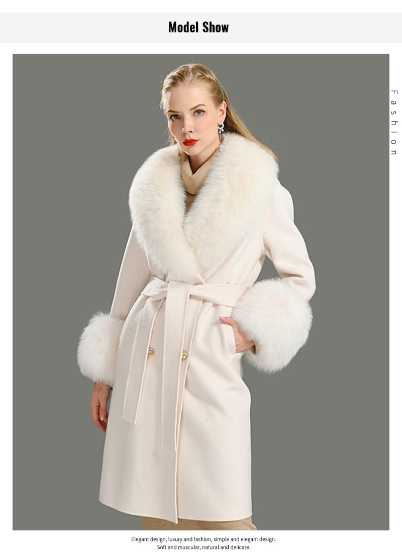  Cashmere Fur Wool Coats - coats - DYAVOR® 