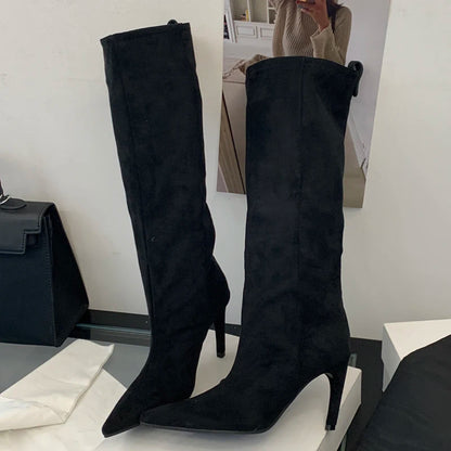 Knee-High Boots Pointed Toe Women Winter