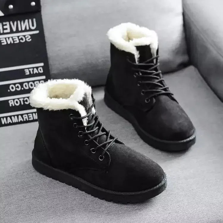 Thickened Cotton Fleece Winter Boots Casual Short Tube Comfortable Warm Snow Boots Women