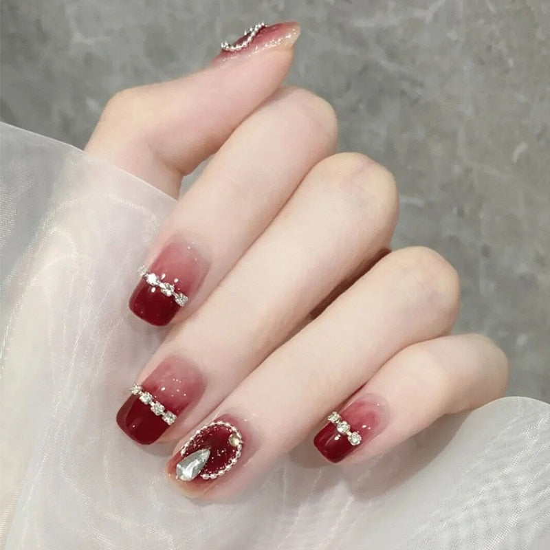  Clear Sparkly Press On Nails -  - DYAVOR® 