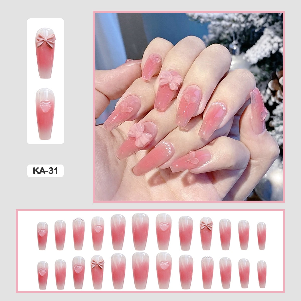  Coquette Press On Nails -  - DYAVOR® 
