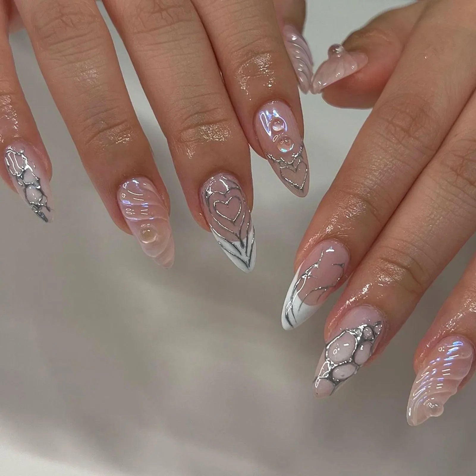  Red Spider Printed False Nail Halloween Nail Art Decor Press on Nails for Girl Gifts Short Round Cool y2k Style Fake Nail Tips -  - DYAVOR® 