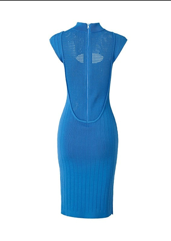  Blue Bandage Midi Dress -  - DYAVOR® 