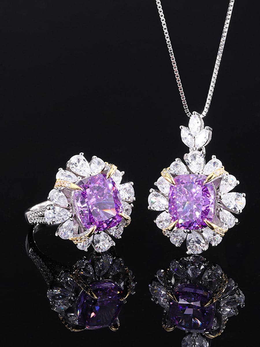  S925 Silver Luxury Amethyst Pendant MSN110810 - Necklaces - DYAVOR® 