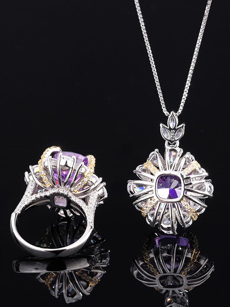  S925 Silver Luxury Amethyst Pendant MSN110810 - Necklaces - DYAVOR® 