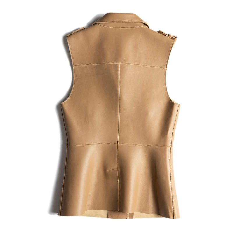  Genuine Leather Sleeveless Jacket - Jacket - DYAVOR® 