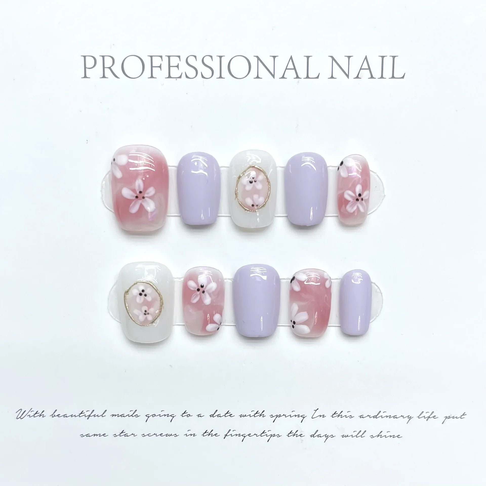  10Pcs Short Handmade Grey Press On Nails Simple Korea Decoration  Fake Nail Full Cover Artificial Manicuree Wearable Nail Tips -  - DYAVOR® 