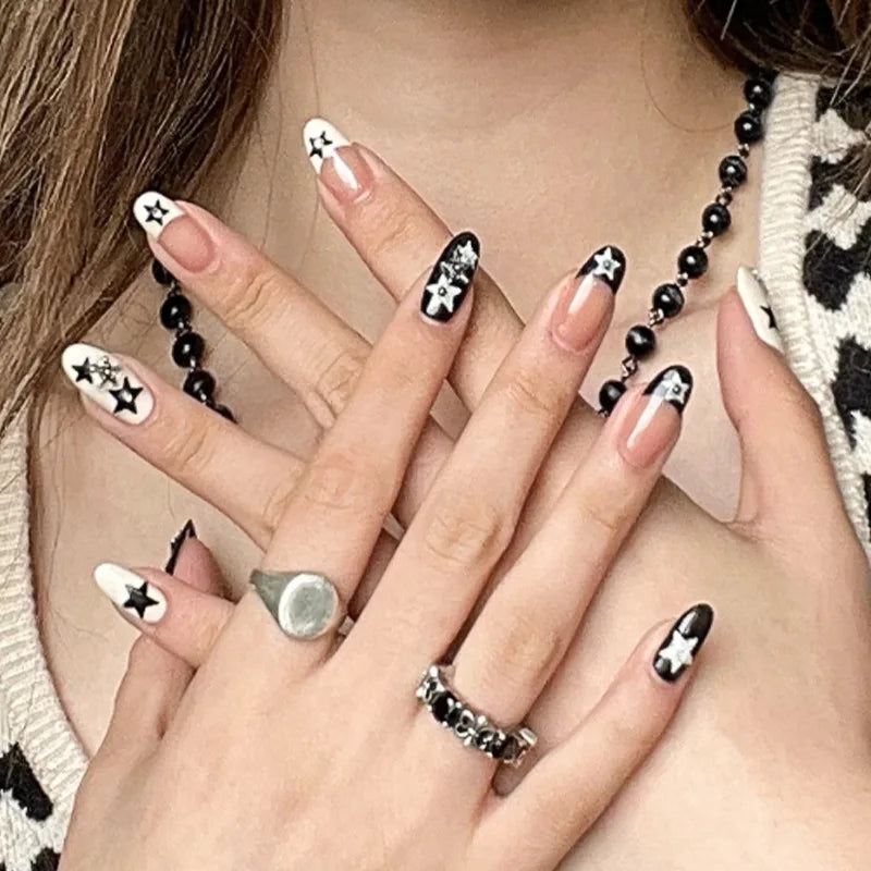  Red Spider Printed False Nail Halloween Nail Art Decor Press on Nails for Girl Gifts Short Round Cool y2k Style Fake Nail Tips -  - DYAVOR® 