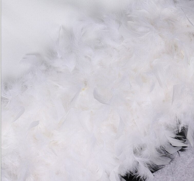  Feathers White Mini Dress -  - DYAVOR® 