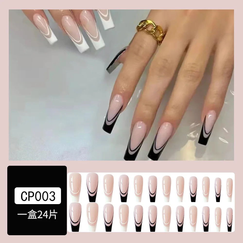  Handmade Soft Gel Diamond Fake Nails 24Pcs Clear Boxed Full Cover Crystal Nail Tips Easy to Press On Nails Soft Gel False Tips -  - DYAVOR® 