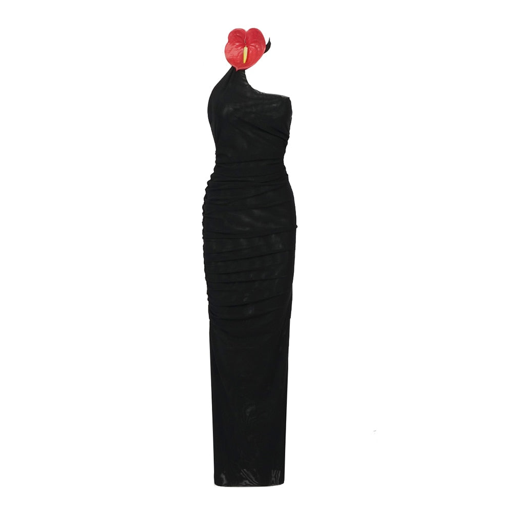  Black Translucent Maxi Dress -  - DYAVOR® 