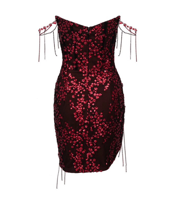  Red Sakura Mini Dress -  - DYAVOR® 