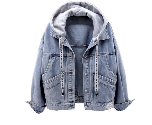  Lia - casual women's denim jacket with hood -  - DYAVOR® 