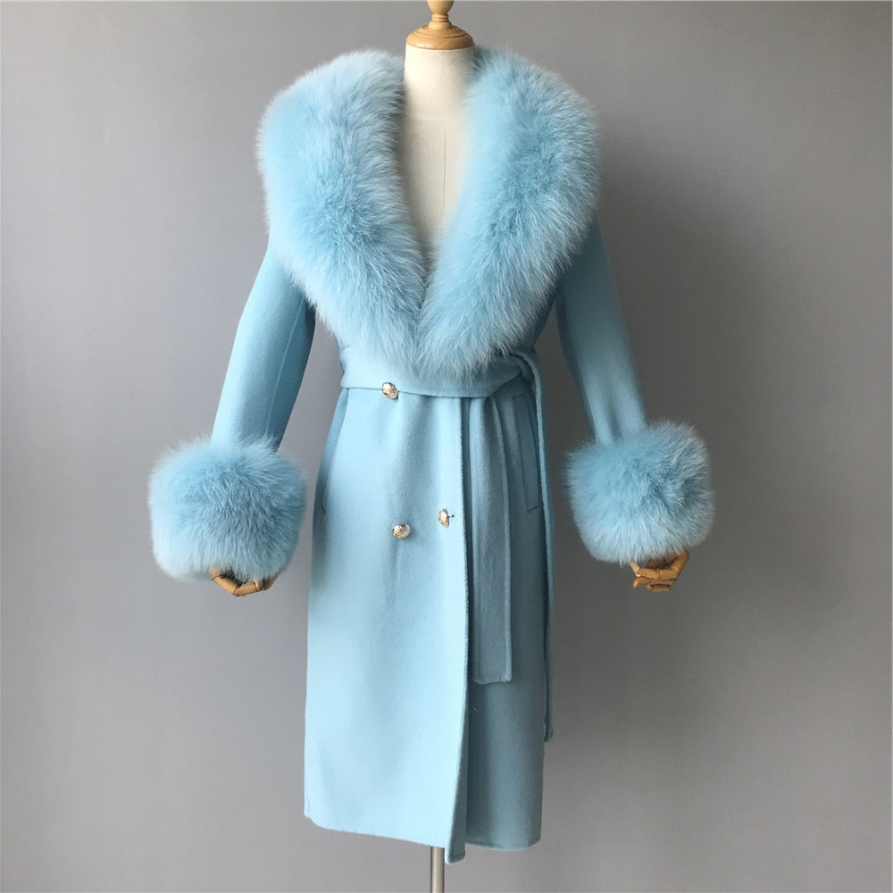  Cashmere Fur Wool Coats - coats - DYAVOR® 