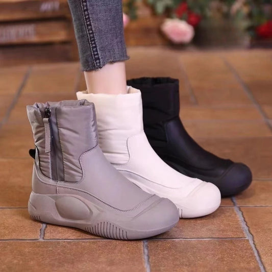 Women's Plush Winter Snow Boots - Warm & Anti-Slip