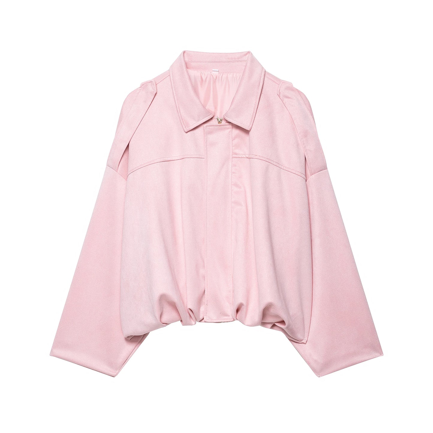 Women’s 2025 Solid Bomber Jacket – Chic Casual Lapel Coat