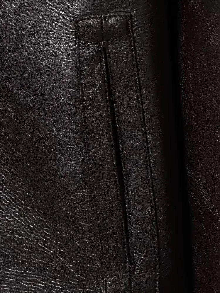 Reversible Faux Leather & Plush Winter Coat For Women | Warm Luxury Jacket