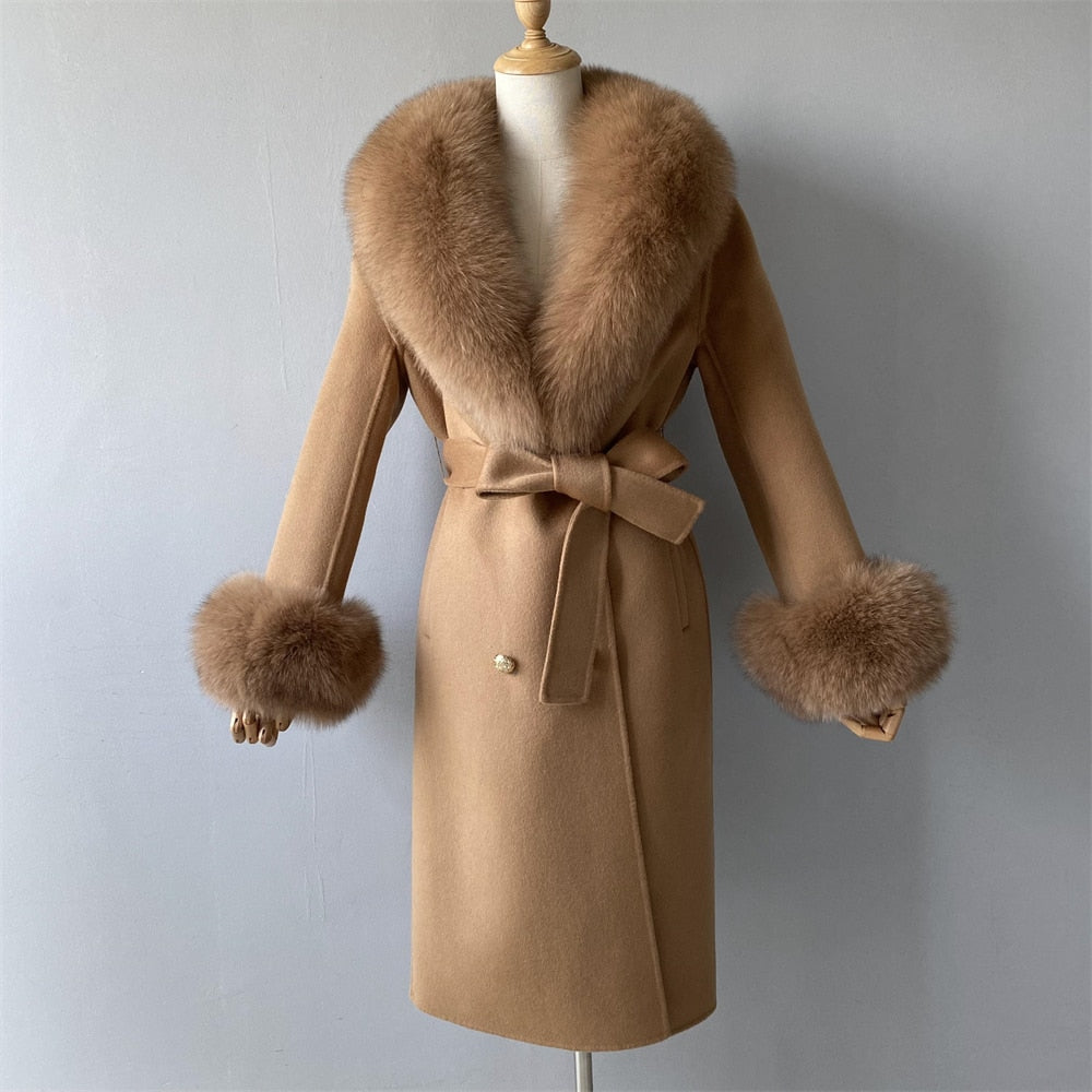 Cashmere Fur Wool Coats - coats - DYAVOR® 