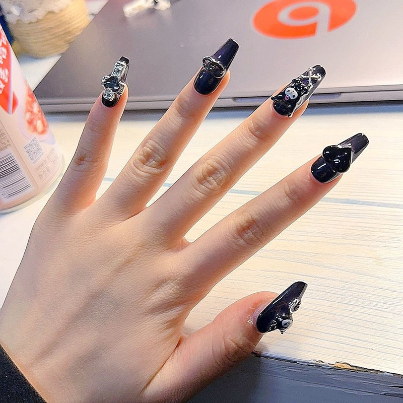  Gothic Kuromi Press On Nails -  - DYAVOR® 