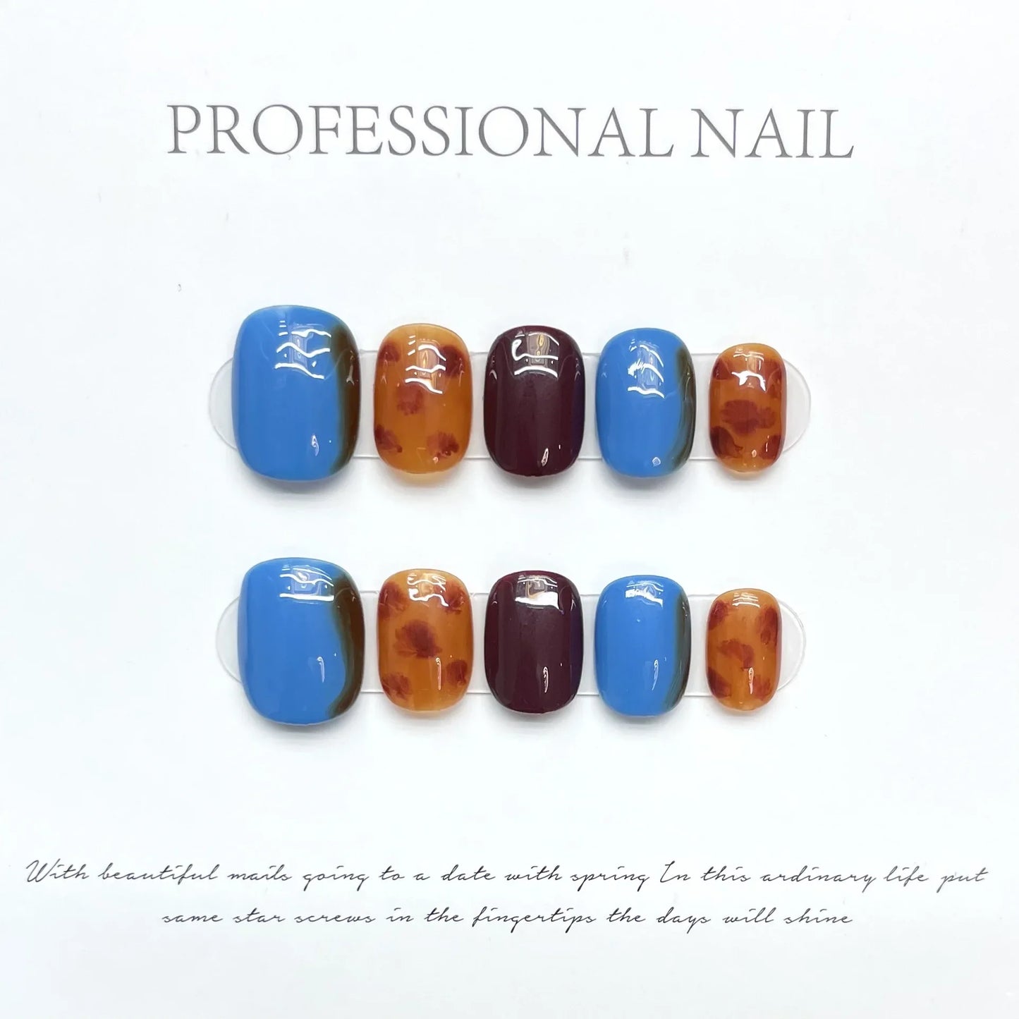  10Pcs Short Handmade Grey Press On Nails Simple Korea Decoration  Fake Nail Full Cover Artificial Manicuree Wearable Nail Tips -  - DYAVOR® 