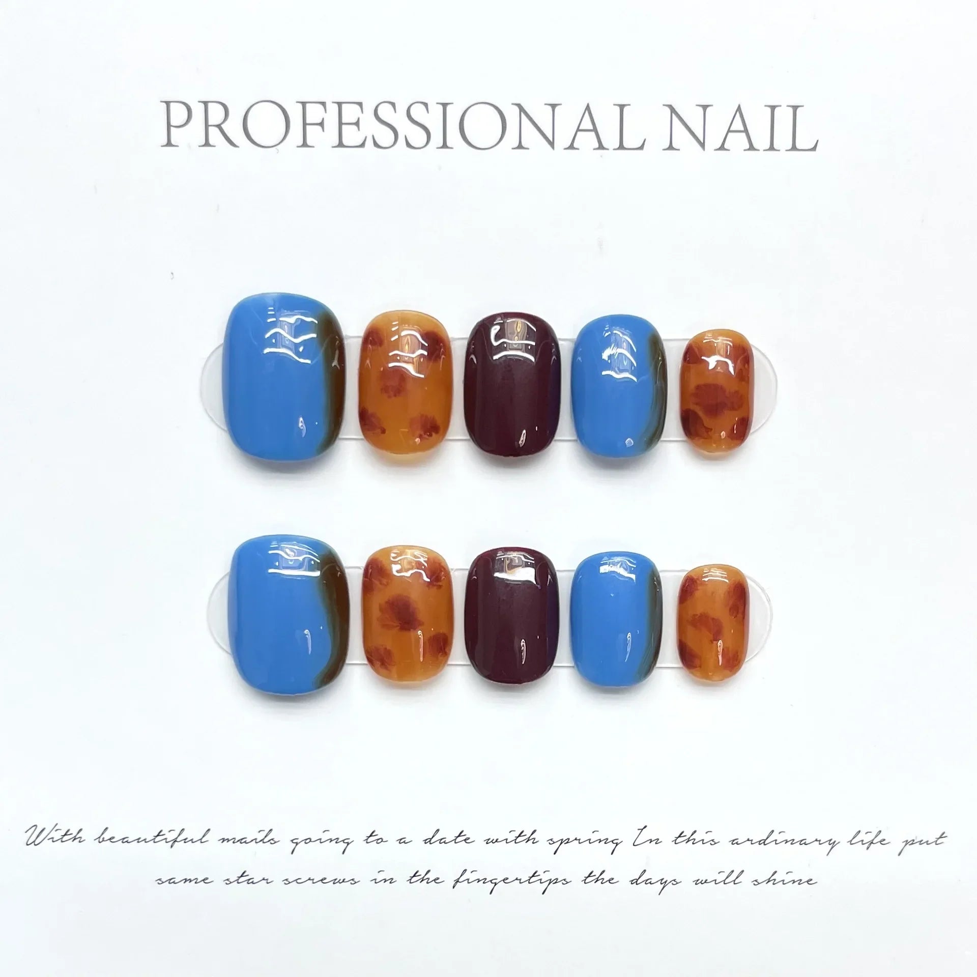  10Pcs Short Handmade Grey Press On Nails Simple Korea Decoration  Fake Nail Full Cover Artificial Manicuree Wearable Nail Tips -  - DYAVOR® 