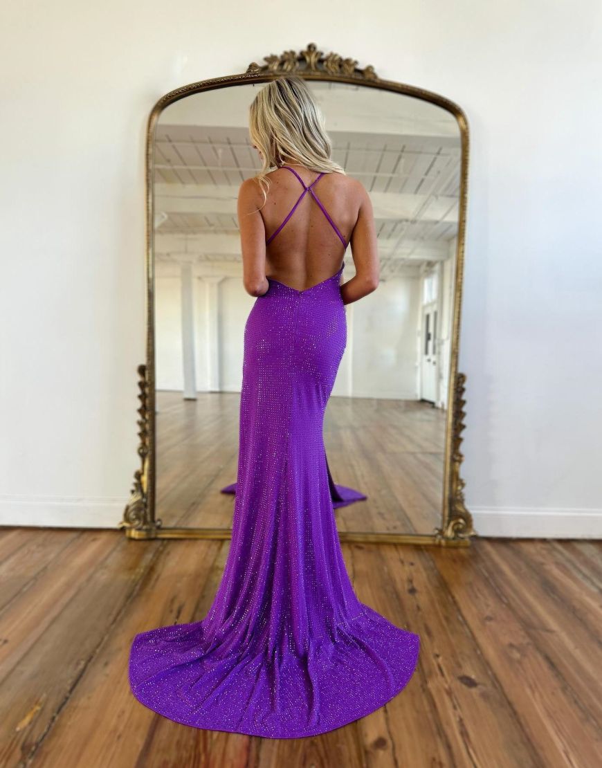  Daniella |Mermaid Deep V-Neck Sequins Prom Dress With Slit - Prom Dress - DYAVOR® 