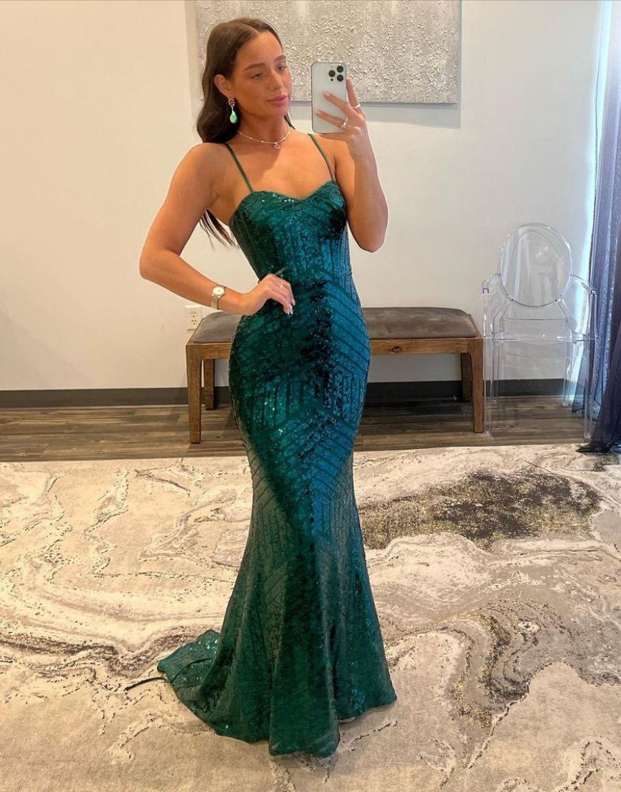  Dorothy |Mermaid Spaghetti Straps Sequin Prom Dress - Prom Dresses - DYAVOR® 